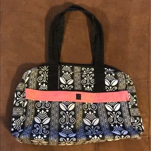 1154 Lisa Lill Studio Black white pink large bag